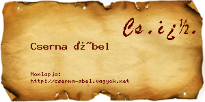 Cserna Ábel névjegykártya